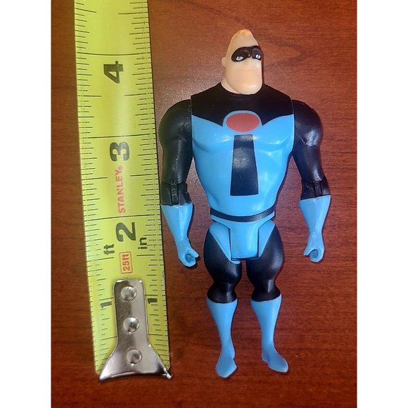 Disney Incredibles Mr. Incredible Action Figure Blue Suit  4" Tall - Picture 5 of 5